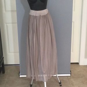 Filmy Taupe Maxi Skirt